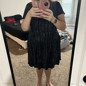 Casual Cotton  Black Dress